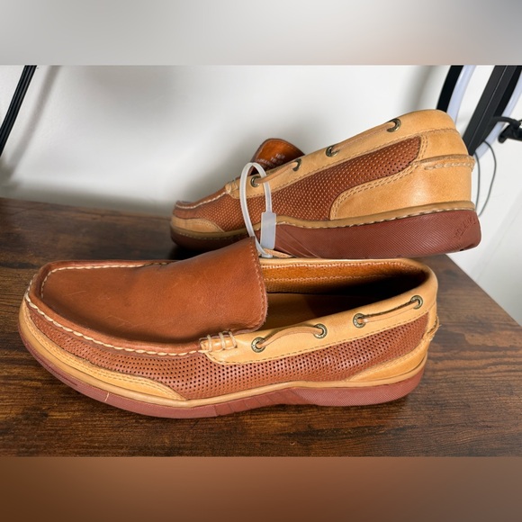Tommy Bahama Men's Leather Slip-On Loafers Size 10,5М  Brown‎ yachting shoes - Picture 3 of 17